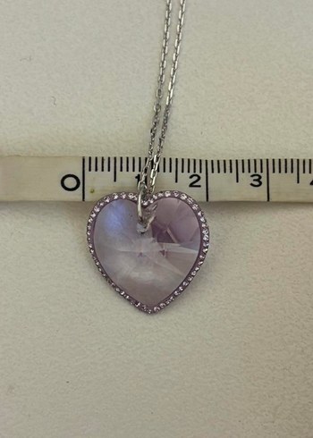  Beden mavi Renk swarovski mavi kalp kolye