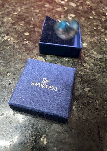  Beden swarovski mavi kalp kolye