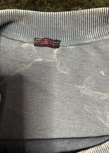 Gri Kadın Denim Sweatshirt Uzun Kollu - Görsel 7