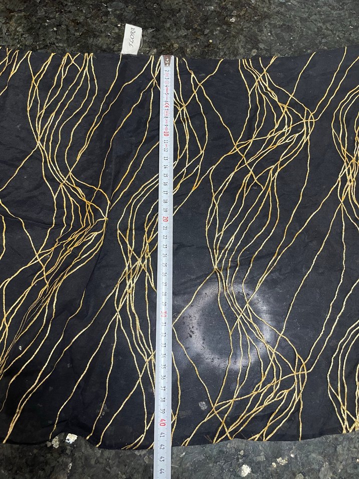 Altın Baskılı Siyah pareo - Görsel 4