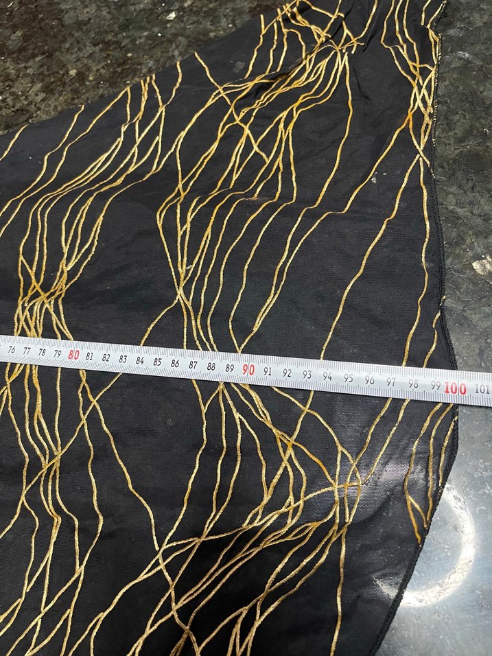 Altın Baskılı Siyah pareo - Görsel 5