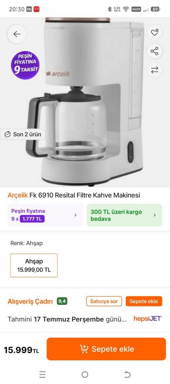 Filtre Kahve Makinesi - Görsel 3