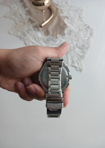 Gri Kordonlu Lacivert Kadranlı Erkek Saat - Görsel 5