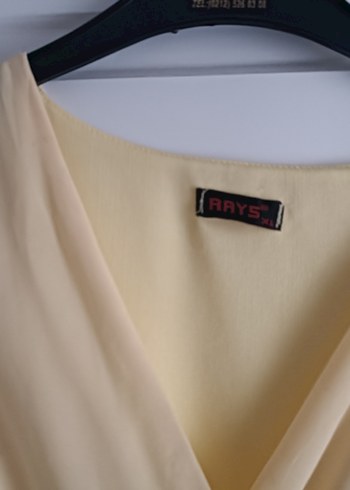 xl Beden Bej V Yakalı Uzun Kadın Elbise