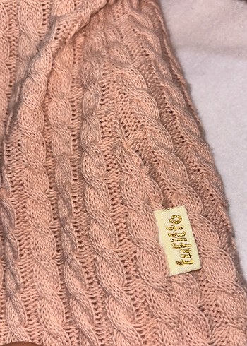 Nakışlı Pembe Örgü Bebek Tulumu - Görsel 6