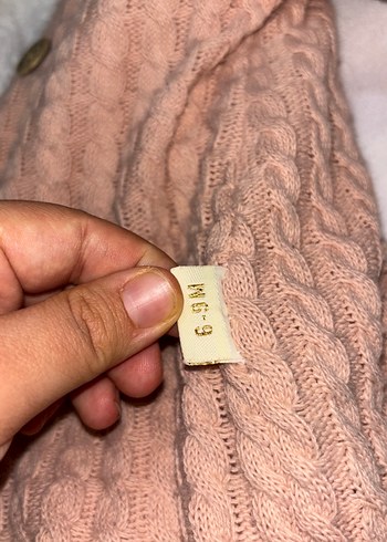 Nakışlı Pembe Örgü Bebek Tulumu - Görsel 5