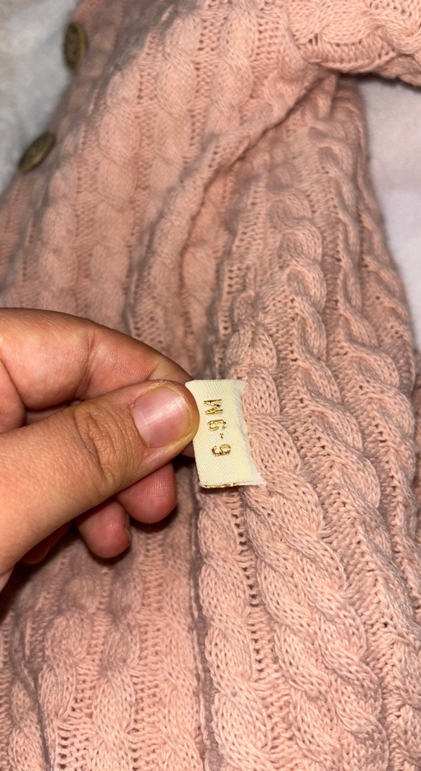 Nakışlı Pembe Örgü Bebek Tulumu - Görsel 5