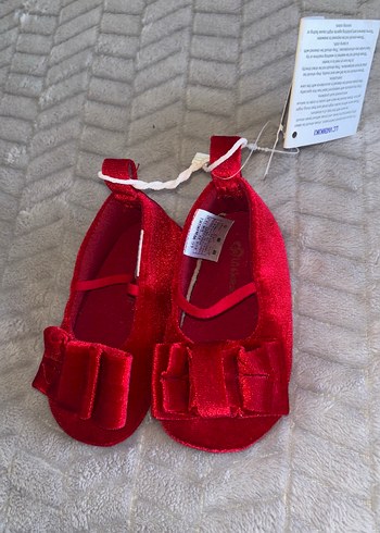 Kız Çocuk Kırmızı Fiyonk Detaylı Babet - Görsel 3