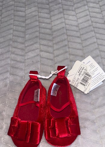 Kız Çocuk Kırmızı Fiyonk Detaylı Babet - Görsel 2