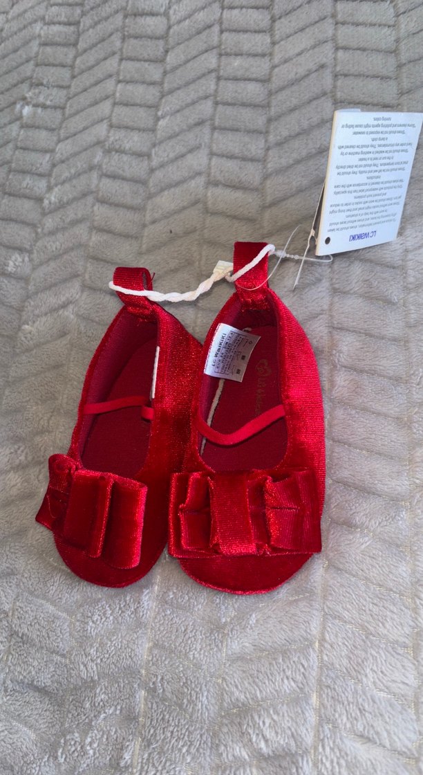 Kız Çocuk Kırmızı Fiyonk Detaylı Babet - Görsel 3