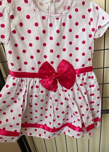 Puantiye Desenli Kız Çocuk Elbise - Görsel 2