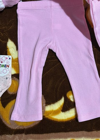 Pembe Kız Bebek Fırfırlı Uzun Kollu Takım - Görsel 4