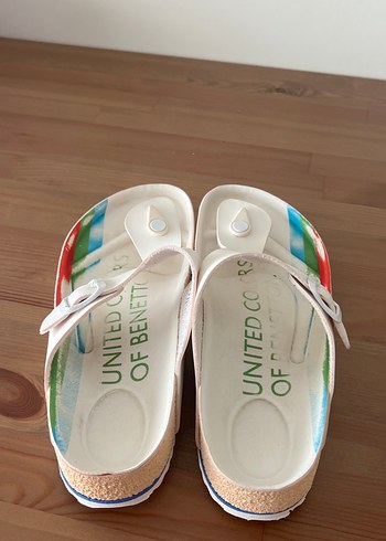 Beyaz Tokalı Erkek  Dolgu Topuk Terlik - Görsel 3