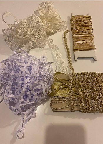 Bohem Tarzı El İşçiliği Dantel ve Kurdele Seti
