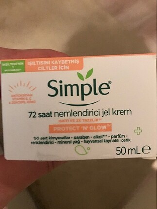 Simple 72 saat nemlendirici krem açılmadı