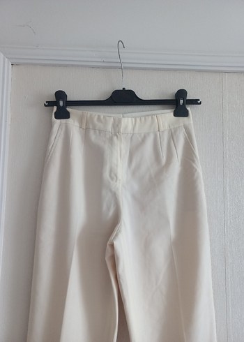 Beymen Collection Beyaz %100 yün Midi Kadın Kumaş Pantolon