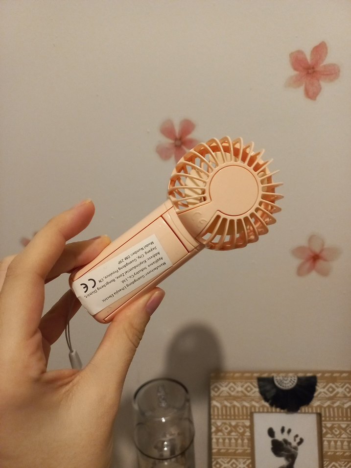 Bej Renkli Mini Taşınabilir El Vantilatörü - Görsel 2