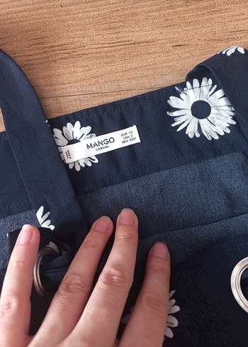 Çiçek Desenli Lacivert Kadın Salopet - Görsel 4