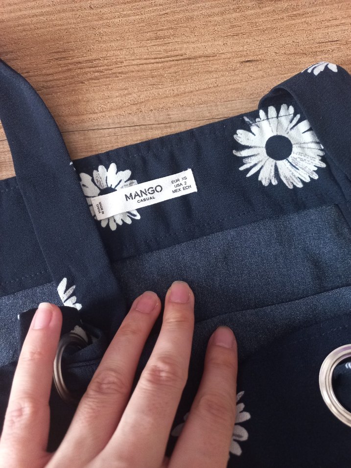 Çiçek Desenli Lacivert Kadın Salopet - Görsel 4