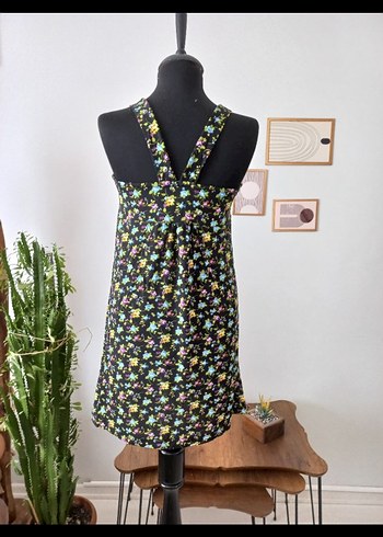 Çiçek Desenli Bohem Midi Elbise - Görsel 6