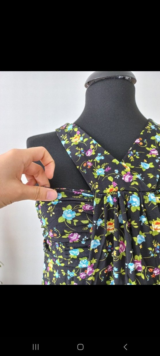 Çiçek Desenli Bohem Midi Elbise - Görsel 3