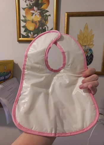 Pembe Baskılı Bebek Önlüğü - Görsel 4