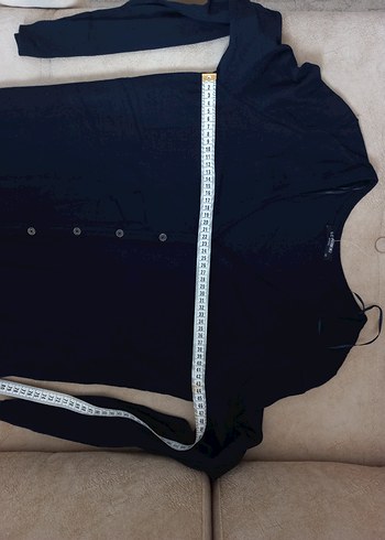 Lacivert V Yaka Düğmeli Kadın Hırka - Görsel 8