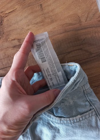 Kadın Açık Mavi Denim Mini Şort - Görsel 4