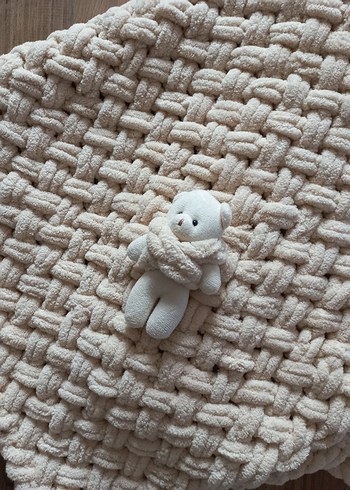 Bej Örgü Çocuk Battaniyesi - Görsel 2