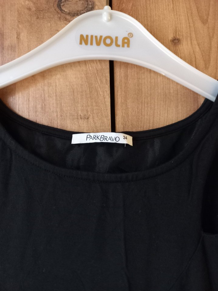 Siyah Kolsuz Midi Elbise - Görsel 3