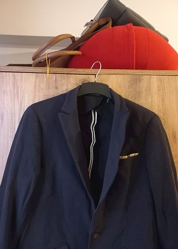 Düğmeli Lacivert Erkek Takım Elbise Ceketi - Görsel 2