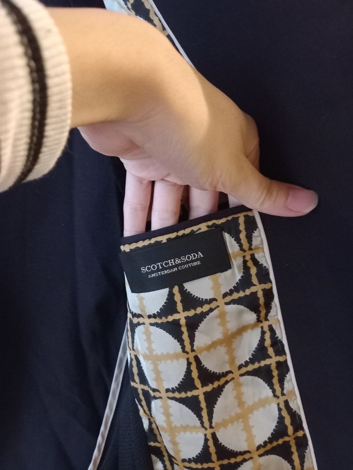 Düğmeli Lacivert Erkek Takım Elbise Ceketi - Görsel 5