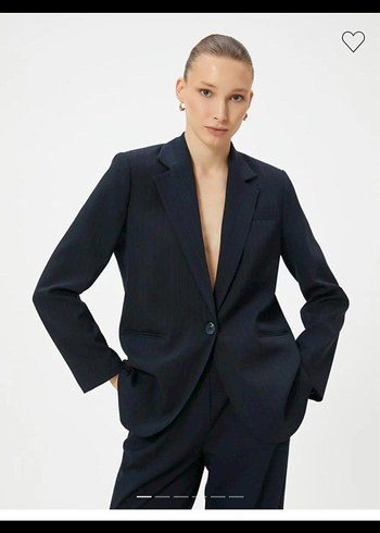 Siyah Kadın Blazer Ceket Notched Yaka