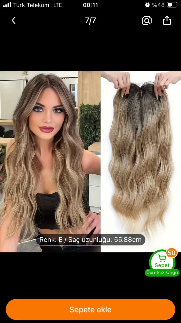 Kadın peruk - Görsel 4