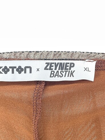 xl Beden kahverengi Renk Koton Mini Etek %70 İndirimli.