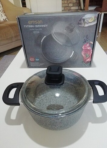 Emsan titan granit 20cm derin tencere 