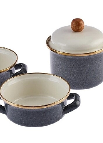 Emsan rustik emaye midi 4lü set 