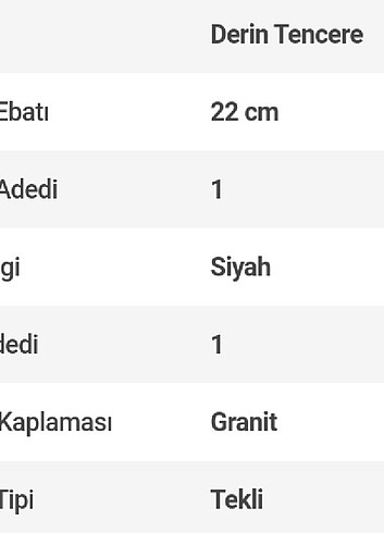  Beden Emsan sansa granit 22cm derin tencere 