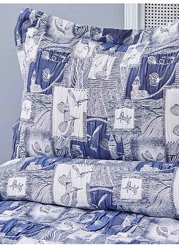 Beden çeşitli Renk Karaca x ist colletion İstanbul indigo çift kişilik yatak örtüs