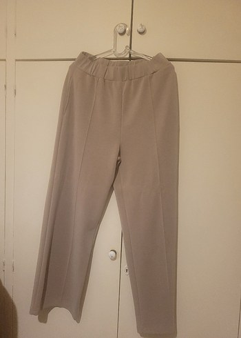 Bej  Modal-Polyester Kadın eşofman pantolon tarzında - Görsel 4