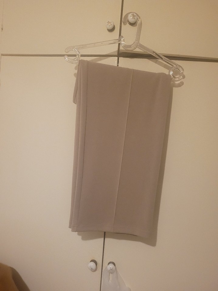 Bej  Modal-Polyester Kadın eşofman pantolon tarzında - Görsel 2