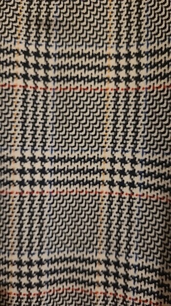 Kareli deri detaylı kolları satenli elbise - Görsel 5