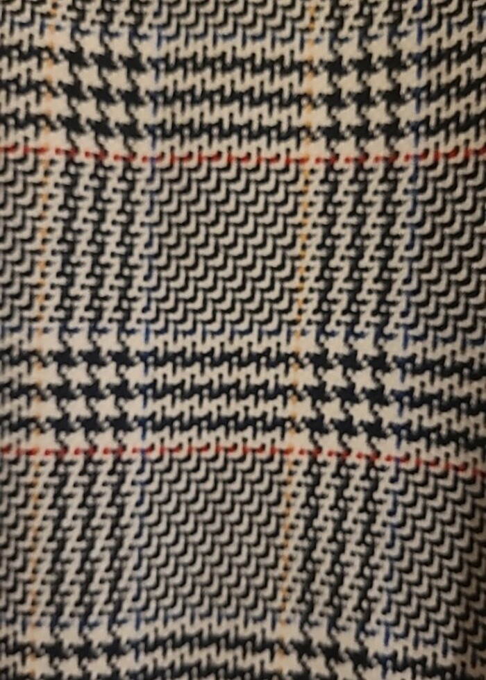 Kareli deri detaylı kolları satenli elbise - Görsel 5