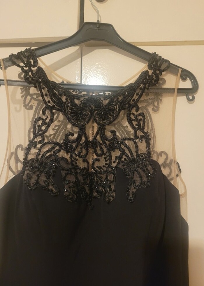 TOLGA SARACOGLU SIYAH TUVALET ELBİSE  - Görsel 2