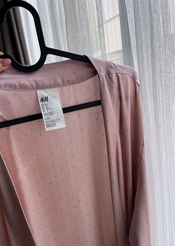 H&M Pembe Kadın Kimono Sabahlık - Görsel 3