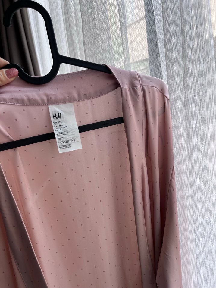 H&M Pembe Kadın Kimono Sabahlık - Görsel 3
