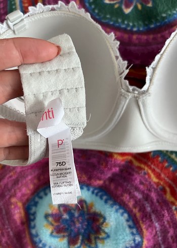 İşlemeli Beyaz Bohem Sütyen 75D - Görsel 3