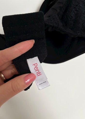 Siyah penti premium Lotus sütyen - Görsel 5