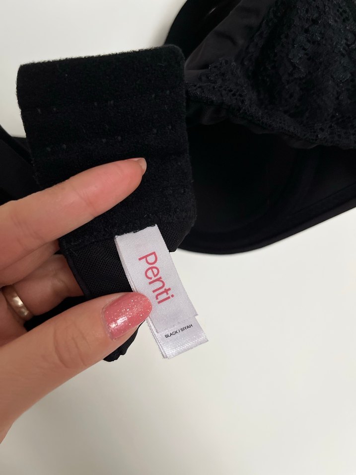 Siyah penti premium Lotus sütyen - Görsel 5