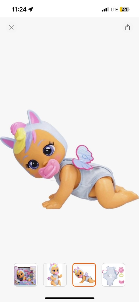 Pastel Gri Cry Babies Emekleyen Bebek emekleyen cry baby - Görsel 2